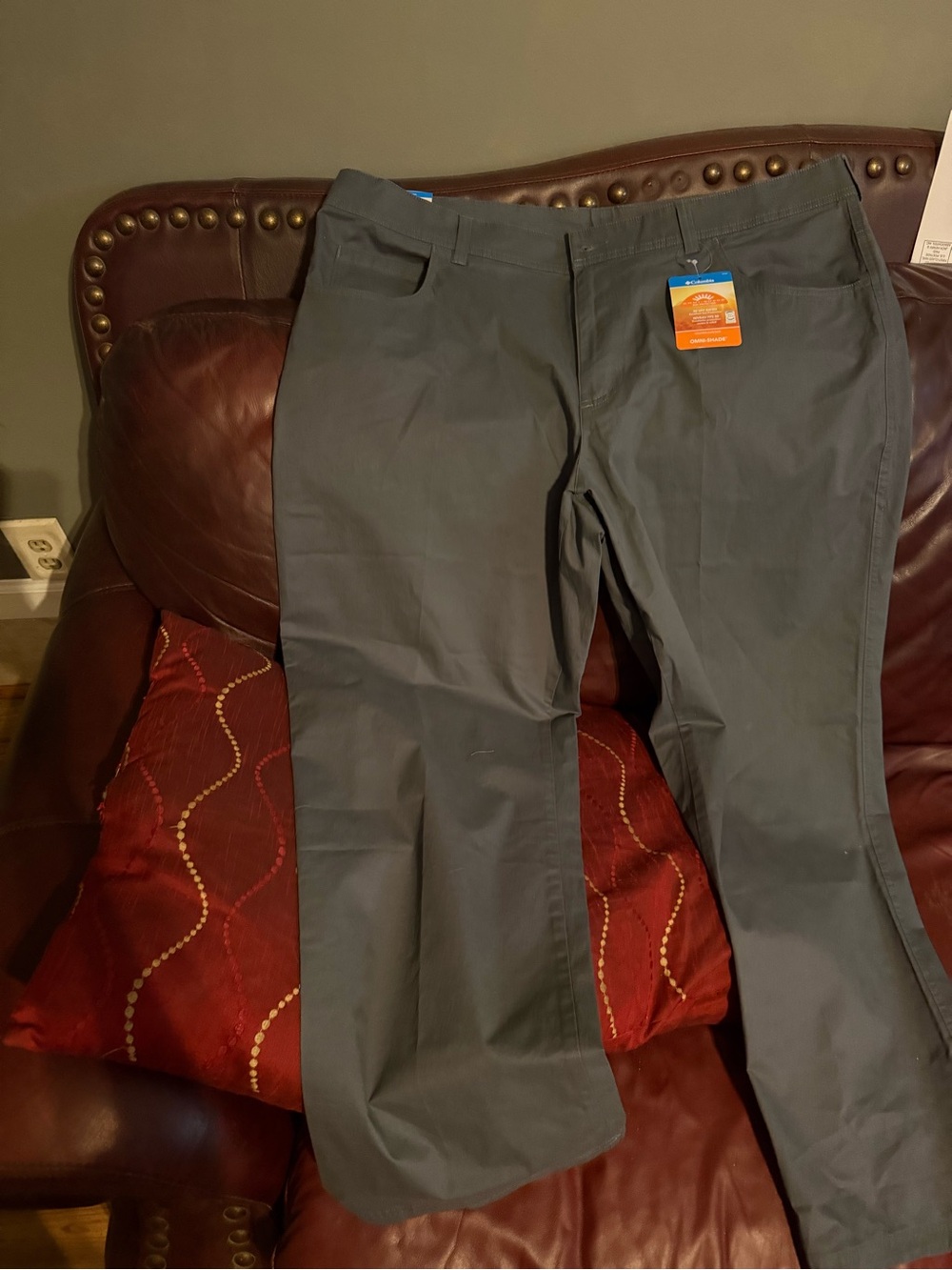 Columbia Men's Charcoal Stretch Chino Pants